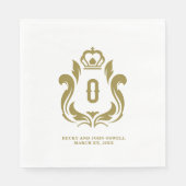 O Erstmaliges Gold-Wappen Serviette (Vorderseite)