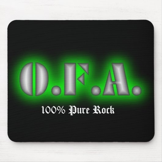 O.F.A. 100% reines Mousepad (Schwarzes) (Vorne)