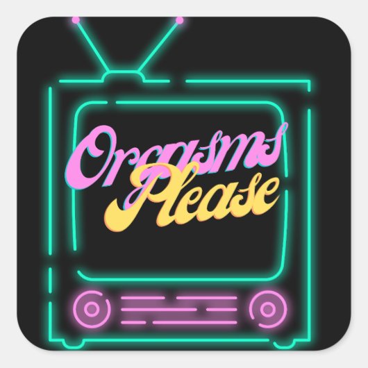 O-Face bitte Quadratischer Aufkleber (Vorderseite)