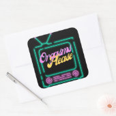 O-Face bitte Quadratischer Aufkleber (Umschlag)