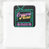 O-Face bitte Quadratischer Aufkleber (Tasche)