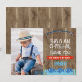 O-Fisch-Al danken Ihnen Foto-Karte Dankeskarte (Vorne/Hinten)