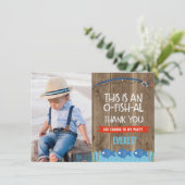 O-Fisch-Al danken Ihnen Foto-Karte Dankeskarte (Stehend Vorderseite)