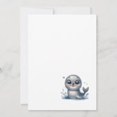 O-Fisch-allein Fischen 1. Geburtstag Einladung (Rückseite)