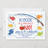 O-Fisch-allein Geburtstags-Einladung Einladung (Vorderseite)