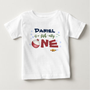 O-Fisch-alleinfischen 1. Geburtstag T - Shirt
