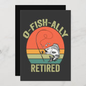 O-Fisch-alleinmütige Ruhestandsfischerei Vater Einladung (Vorne/Hinten)