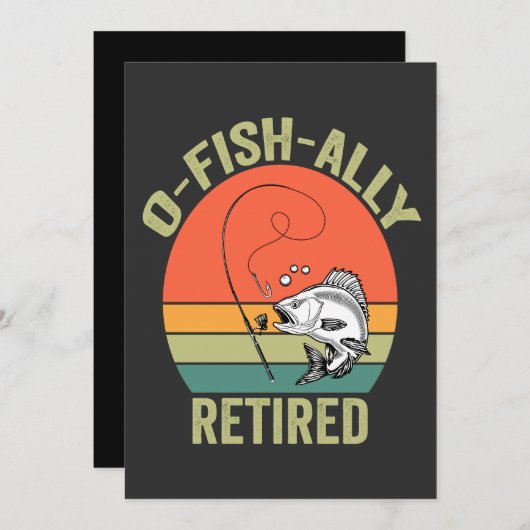 O-Fisch-alleinmütige Ruhestandsfischerei Vater Einladung (Vorne/Hinten)