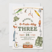 O-Fisch-Ally Einladung zum 3. Geburtstag (Vorderseite)