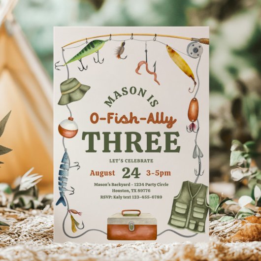 O-Fisch-Ally Einladung zum 3. Geburtstag