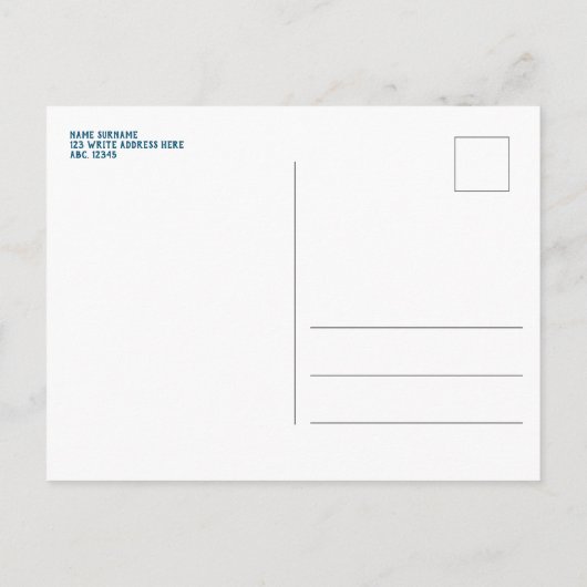 O-Fisch-Ally, Little Fisherman, Angeln 3. Birthda Einladungspostkarte (Rückseite)