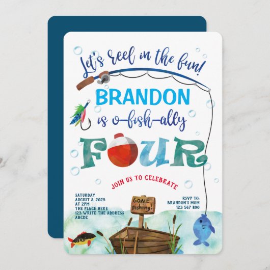 O-Fisch-Ally, Little Fisherman, Fischen 4. Einladung (Vorne/Hinten)