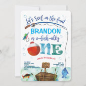 O-Fisch-Ally, Little Fisherman, Fishing Themed, 1. Einladung (Vorderseite)