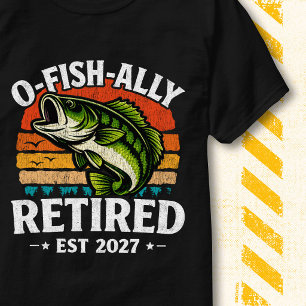 O Fisch Ally Rentner 2027 Ehemann Vater Angeln Zit T-Shirt