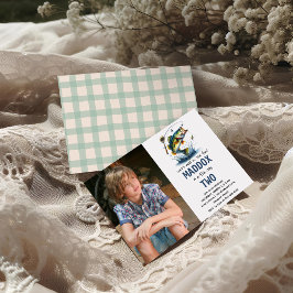 O-Fisch-Ally Two Fishing 2. Geburtstag Einladung