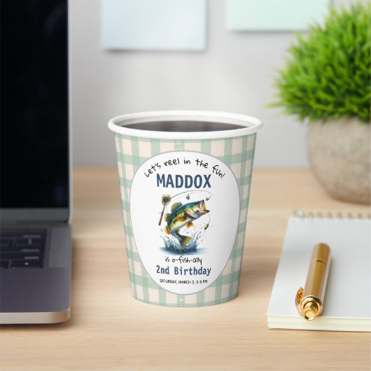 O-Fisch-Ally Two Fishing 2. Geburtstag Pappbecher (InSitu)