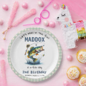 O-Fisch-Ally Two Fishing 2. Geburtstag Pappteller (Party)