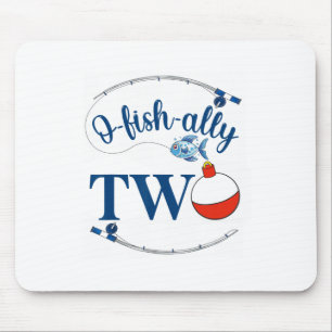 O-fisch-ally Zwei Angeljungen Zweiter Geburtstag O Mousepad
