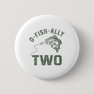 O-fisch-ally Zwei Geburtstagsdekorationen 2. Gebur Button