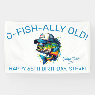 O-Fisch-Alt! Bunte Fische Geburtstag Banner
