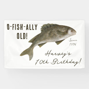 O-FISCH-ALTE, Fishing Themed Birthday Party Banner