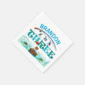 O-Fisch auf dem 3. Party Serviette (Ecke)