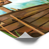 O-Fisch-Geburtstags-Begrüßungszeichen Poster (Ecke)