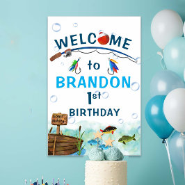 O-Fisch-Geburtstags-Begrüßungszeichen Poster