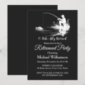 O-Fisch-lich Ruhestand Angelrente Abschiedsparty Einladung (Vorne/Hinten)