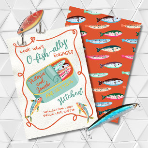 O-fisch-lich Verlobt Funky Sardine Save the Date Einladung