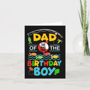 O Fisch nur ein GeburtstagsOutfit Vater der Birthd Karte