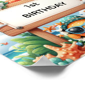 O-Fisch-One-Geburtstagsparty Poster (Ecke)
