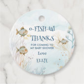 O-Fisch-Spaß unter der Sea Baby-Dusche Geschenkanhänger (Vorderseite)