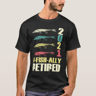O Fisch Verbündeter Ruhestand 2021 Vintage Angeln T-Shirt