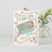 O-Fisch-Verlobt Funky Sardine Save the Date Einladung (Stehend Vorderseite)