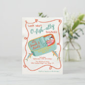 O-Fisch-Verlobtes Funky Sardine Party Einladung (Stehend Vorderseite)