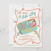 O-Fisch-Verlobtes Funky Sardine Party Einladung (Vorderseite)