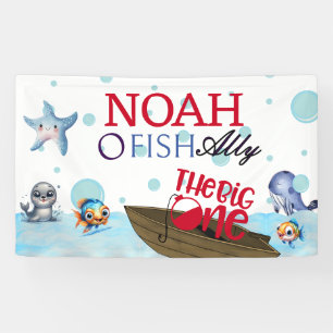 O-Fisch-verwandt, Angeln für den großen Geburtstag Banner