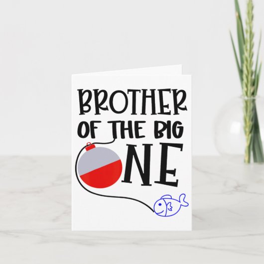 O-Fisch-verwandter Bruder des Big One Birthday Bo Karte (Vorderseite)