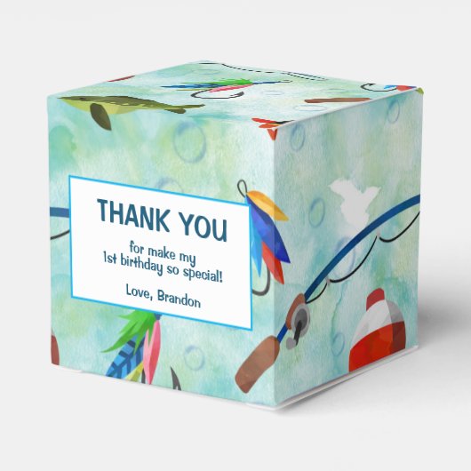 O-Fisch-verwandter Fischertag Geschenkschachtel (Rückseite)