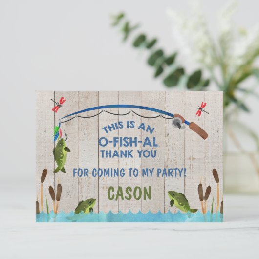 O-Fischal danken Ihnen zu kardieren Dankeskarte (Stehend Vorderseite)