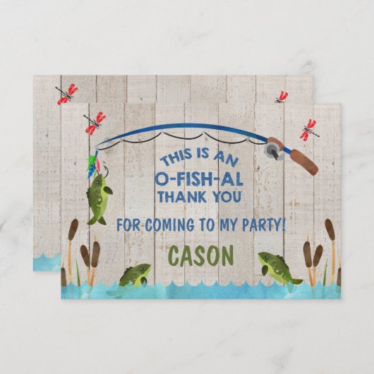 O-Fischal danken Ihnen zu kardieren Dankeskarte (Vorne/Hinten)