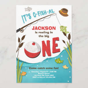 O-Fischal Fischen-Geburtstags-Einladung das große Einladung