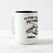 O Fischallzu müde 2025 individuelle Name Zweifarbige Tasse (Vorderseite Links)