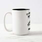 O Fischallzu müde 2025 individuelle Name Zweifarbige Tasse (Links)