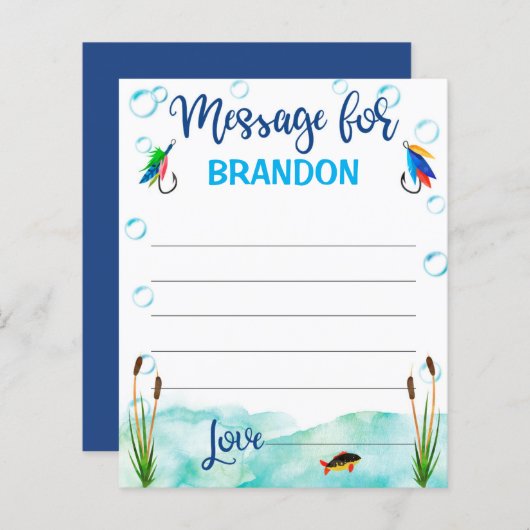 O-fischbezogen, Gone Fishing Time Kapselratenkarte (Vorne/Hinten)