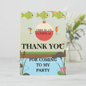 O-FISH-AL Erster Geburtstag Dankeskarte (Stehend Vorderseite)