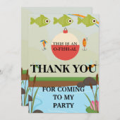 O-FISH-AL Erster Geburtstag Dankeskarte (Vorne/Hinten)