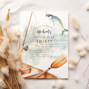 O-Fish-Ally Angel-Fisch-Verwandte 30. Geburtstagsf Einladung