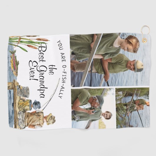 O-Fish-Ally Best Opa | 3 Foto Handtuch (Horizontal)